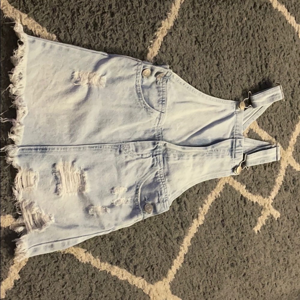 Denim Overall distressed dress